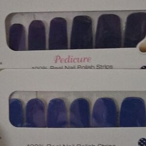 Color Street Purple and Blue Pedicure Nail Polish Strips